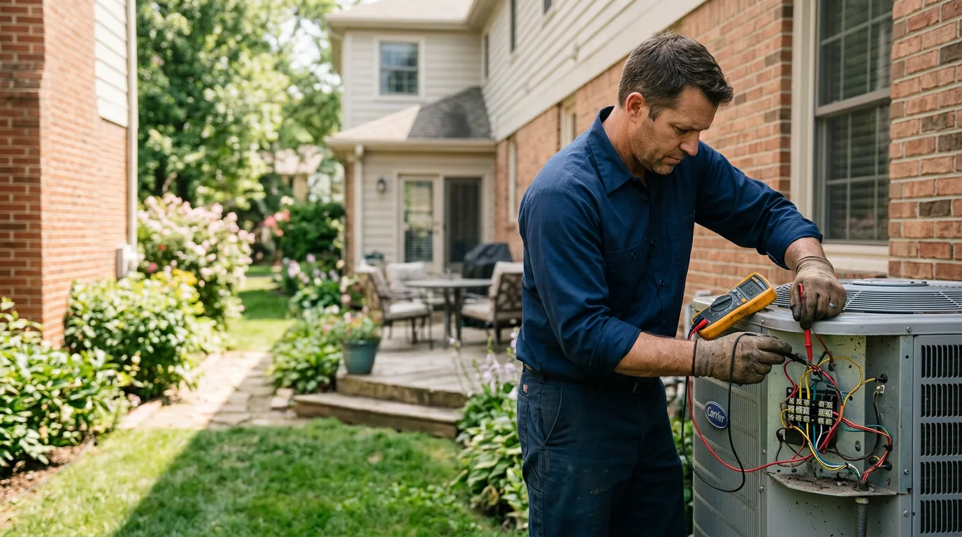HVAC technician working near Endicott, NY